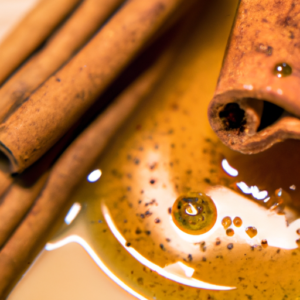 Cinnamon sticks in honey